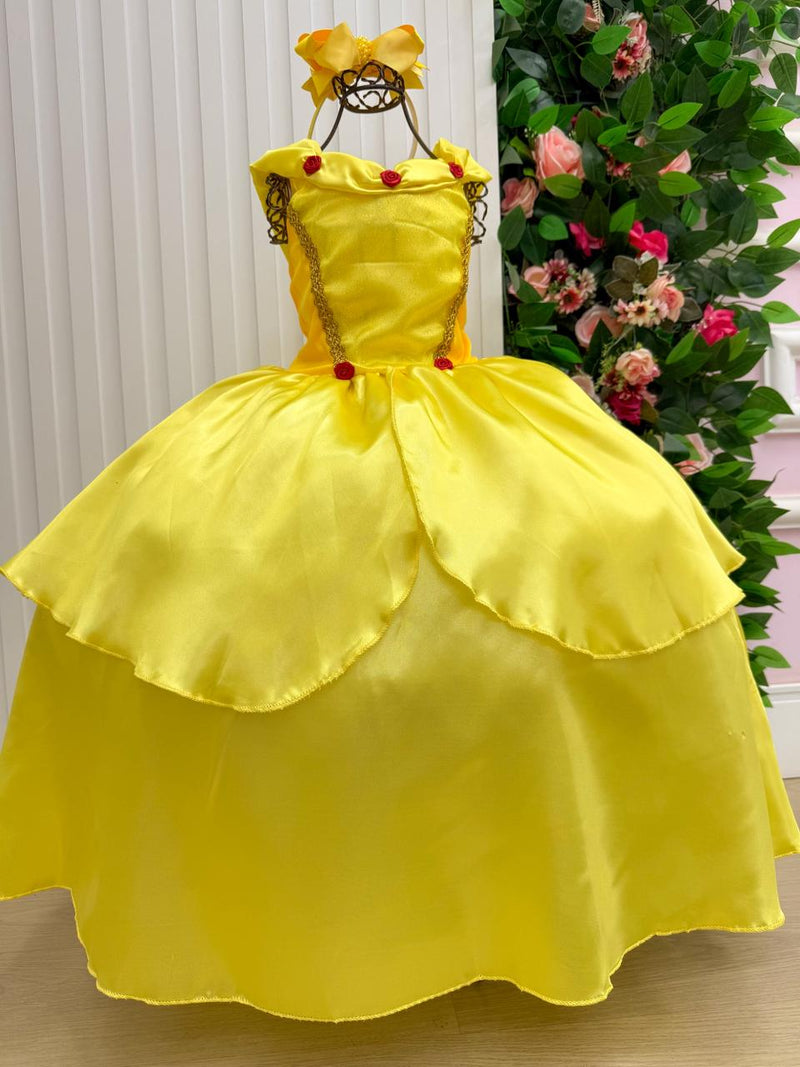 Fantasia Princesa Belli Princesa Amarela Longa