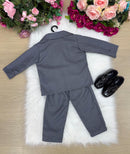 Conjunto infantil Social Terno Cinza Grafite masculino formatura
