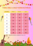 Vestido Bella Child Junino Arraiá Encanto do Interior Verde
