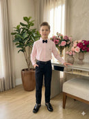 Conjunto infantil Social Calça Preta formatura aniversarios festas