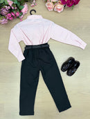 Conjunto infantil Social Calça Preta formatura aniversarios festas