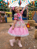 Vestido infantil Marie Junino Quermesse de Luxo Pink