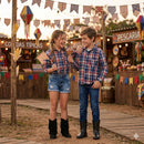 Camisa Flanelada Xadrez Junina Jacson Azul