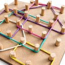 Geoplano Matematica Pedagógico Brinquedo Educativo Elástico
