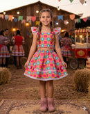 Conjunto infantil Mini Miss Junino Sertão Magico