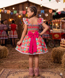 Conjunto infantil Mini Miss Junino Sertão Magico