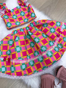 Conjunto infantil Mini Miss Junino Sertão Magico