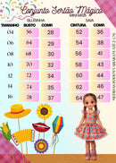 Conjunto infantil Mini Miss Junino Sertão Magico
