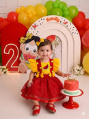 Romper/Vestido Princesa Belli Melancia aniversario festas