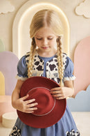 Conjunto Vestido e Colete Infantil Fazendinha Vaquinha Boiadeira Laço