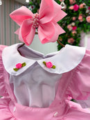 Vestido Temáticos Kids Doce Mimosa Rosa - Fazendinha - Vaquinha