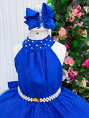 Vestido Longo Âmbar Azul Royal formatura festa aniversario