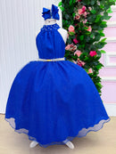 Vestido Longo Âmbar Azul Royal formatura festa aniversario